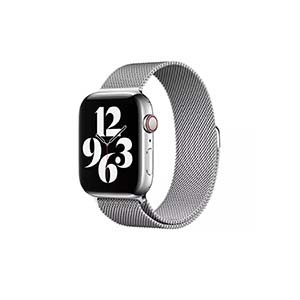WiWU Stainless Steel Magnetic Milanese Loop Band Strap for Apple Watch – Silver