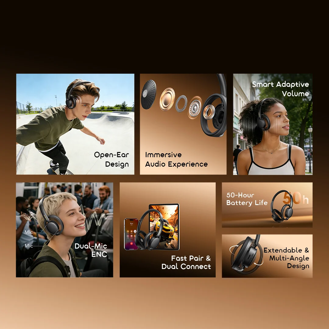 oraimo Open-Ear Wireless Headphones OpenLoop OPN-670N 02 All Features Overview