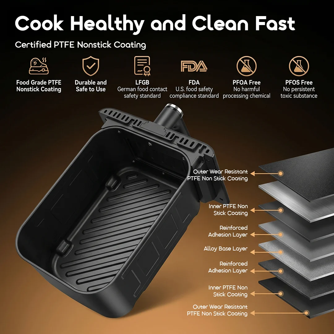 oraimo Air Fryer Intellifry OAF-502A-06 Cook Healthy and Clean Fast Certified PTFE Nonstick Coating oraimo Air Fryer Intellifry OAF-502A-06 Cook Healthy and Clean Fast Certified PTFE Nonstick Coating