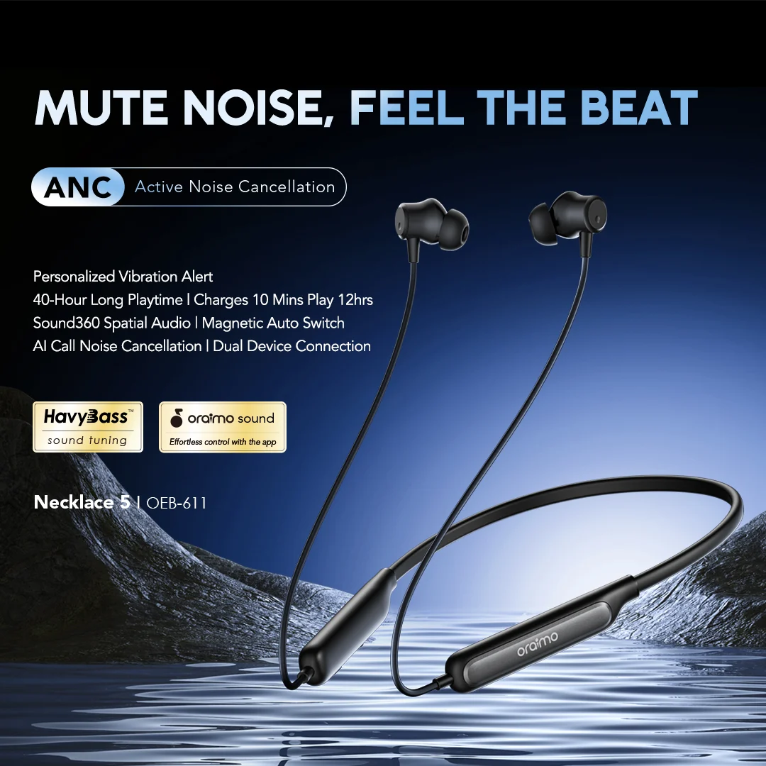 oraimo Necklace 5 earphones OEB-611-BLACK oraimo Necklace 5 earphones OEB-611-BLACK