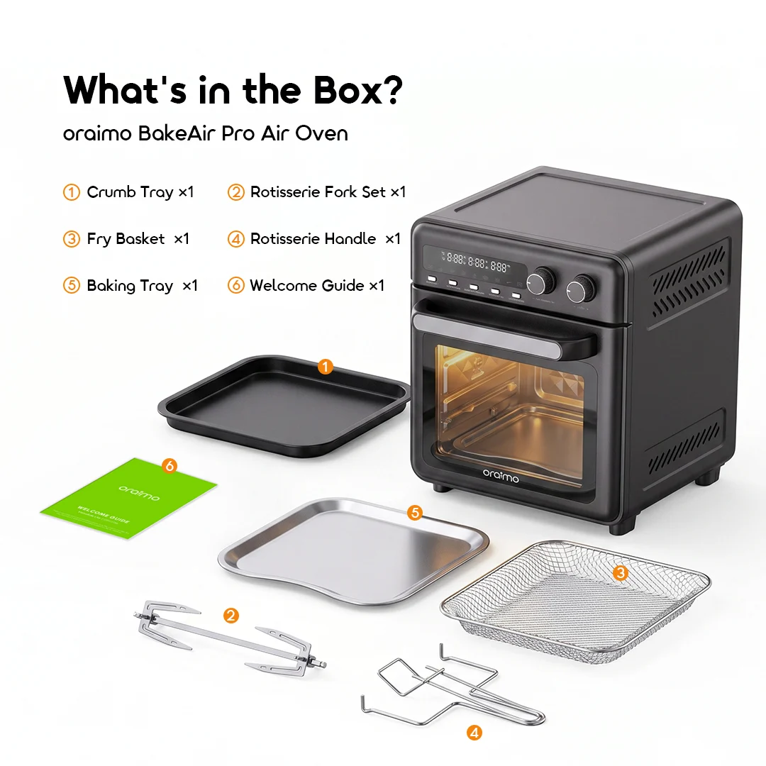 oraimo Air Oven BakeAir Pro OAO-561A 10 - What's in the Box oraimo Air Oven BakeAir Pro OAO-561A 10 - What's in the Box