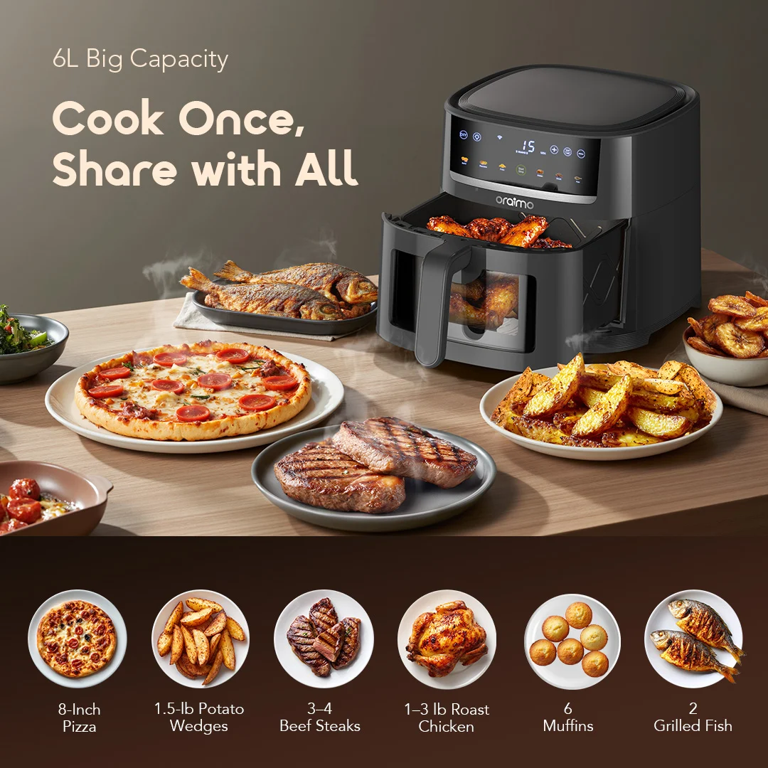 oraimo airfryer NutriFry S1 Ultra OAF-521A-9 6L Big Capacity