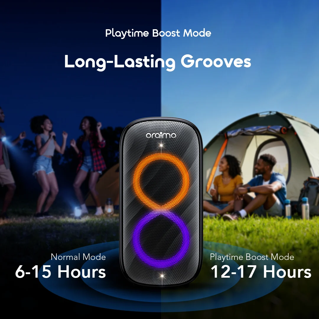 oraimo Wireless Party Speaker SpaceBox Max OBS-982 7 Playtime Boost Mode oraimo Wireless Party Speaker SpaceBox Max OBS-982 7 Playtime Boost Mode