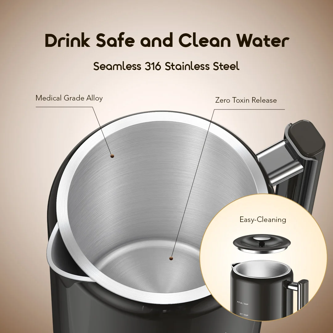 oraimo Electric Kettle FastBrew OEK-261A 04 - Seamless 316 Stainless Steel oraimo Electric Kettle FastBrew OEK-261A 04 - Seamless 316 Stainless Steel