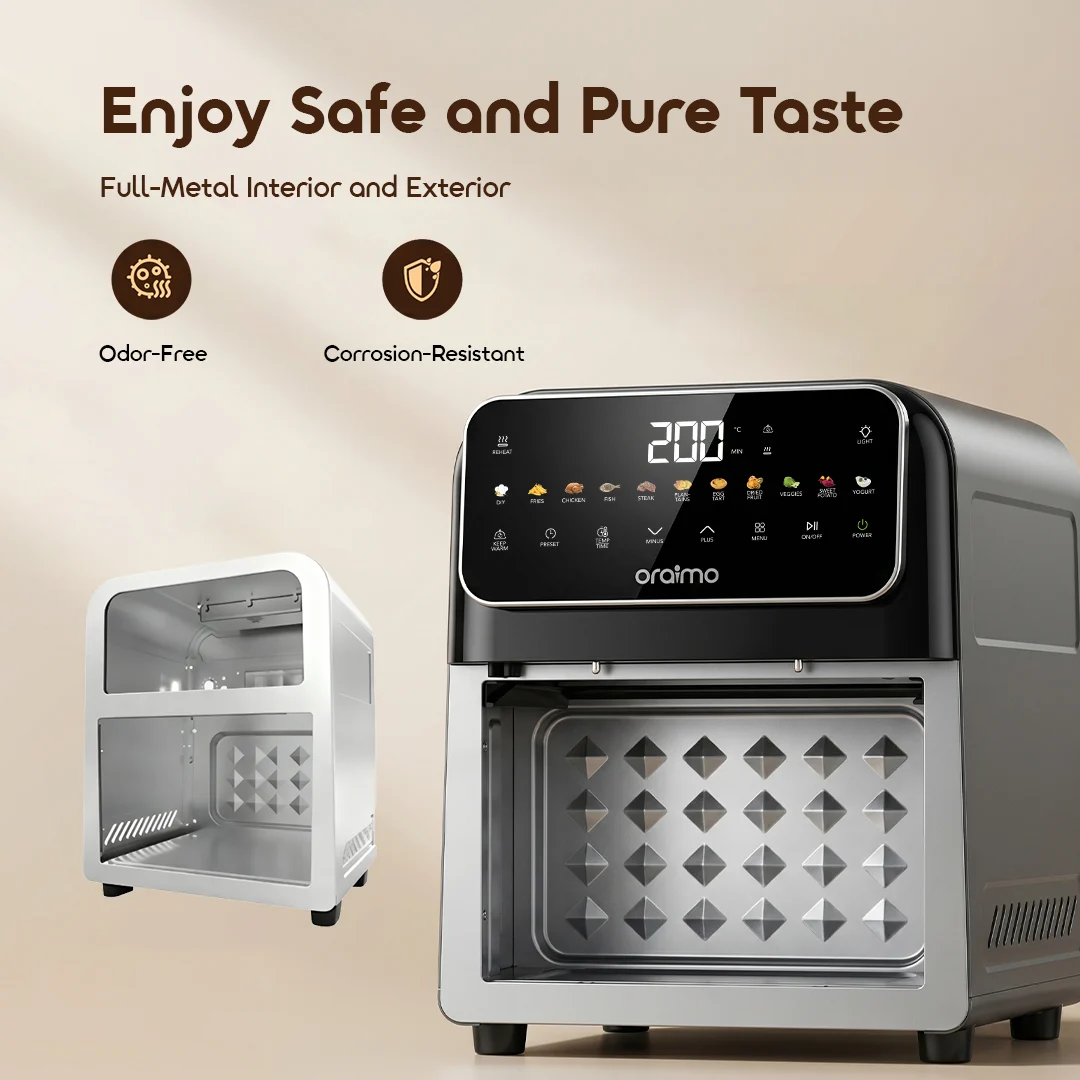oraimo Air Fryer NutriFry S1 OAF-261A-04 Full-Metal Interior and Exterior oraimo Air Fryer NutriFry S1 OAF-261A-04 Full-Metal Interior and Exterior
