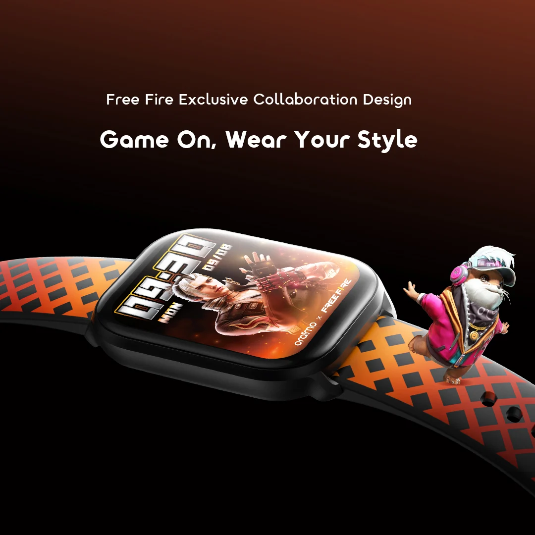 oraimo Smart Watch Watch 6 HAYATO OSW-809 06 Free Fire Collaboration Design oraimo Smart Watch Watch 6 HAYATO OSW-809 06 Free Fire Collaboration Design