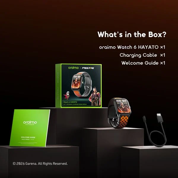 Watch 6 HAYATO X Free Fire 2.01" HD Screen Smart Watch price in Bangladesh