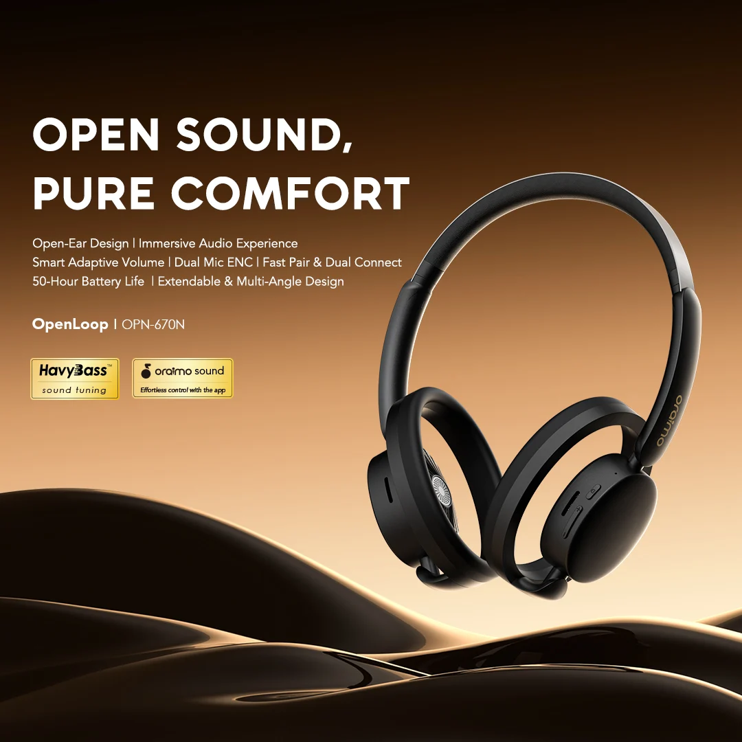oraimo Open-Ear Wireless Headphones OpenLoop OPN-670N 01 Open Sound, Pure Comfort