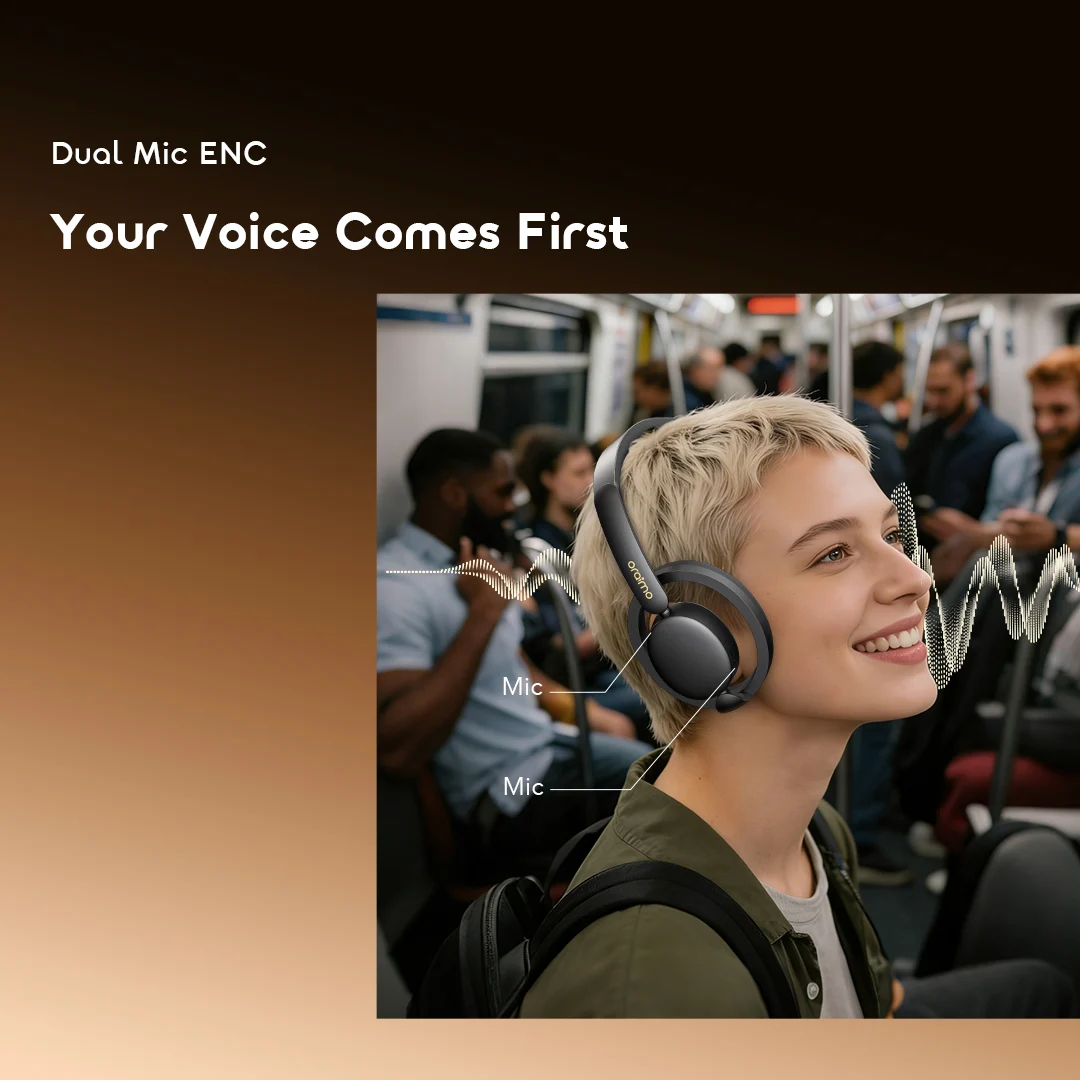 oraimo Open-Ear Wireless Headphones OpenLoop OPN-670N 06 Dual Mic ENC Your Voice Comes First