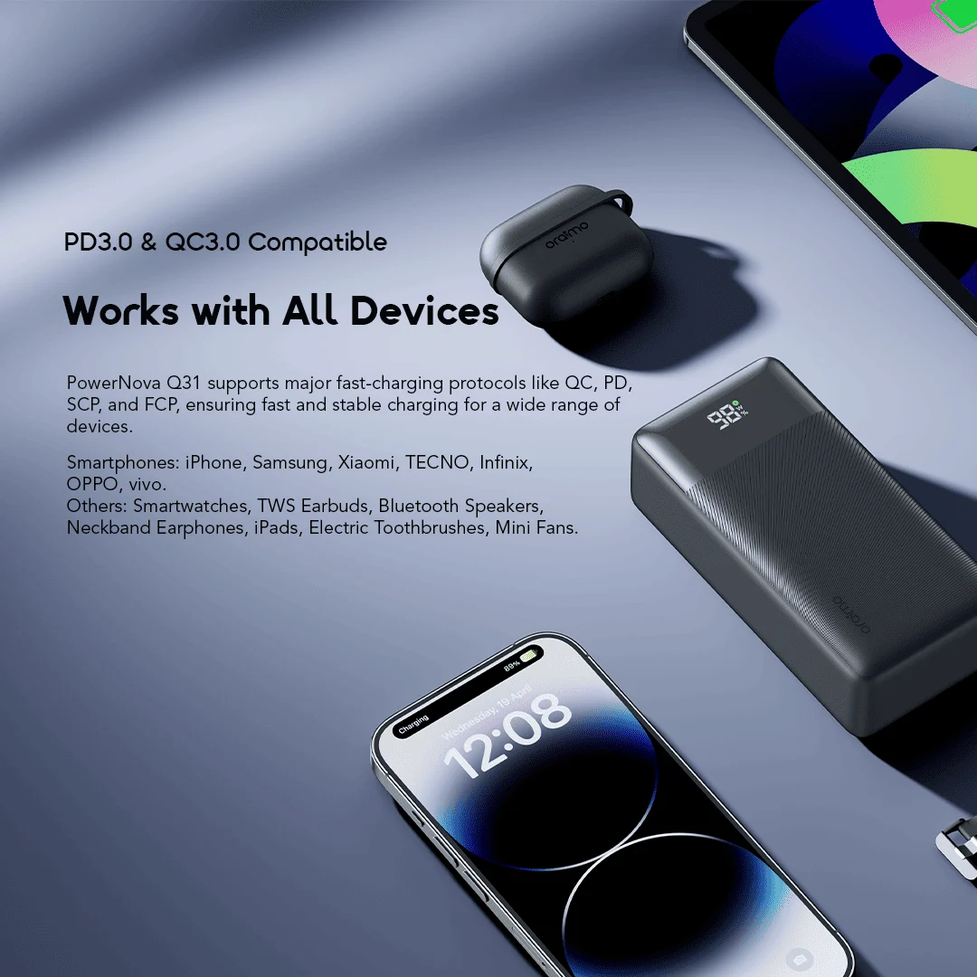 oraimo Power Bank PowerNova Q31 OPB-7300Q 06 PD3.0 & QC3.0 Compatible oraimo Power Bank PowerNova Q31 OPB-7300Q 06 PD3.0 & QC3.0 Compatible