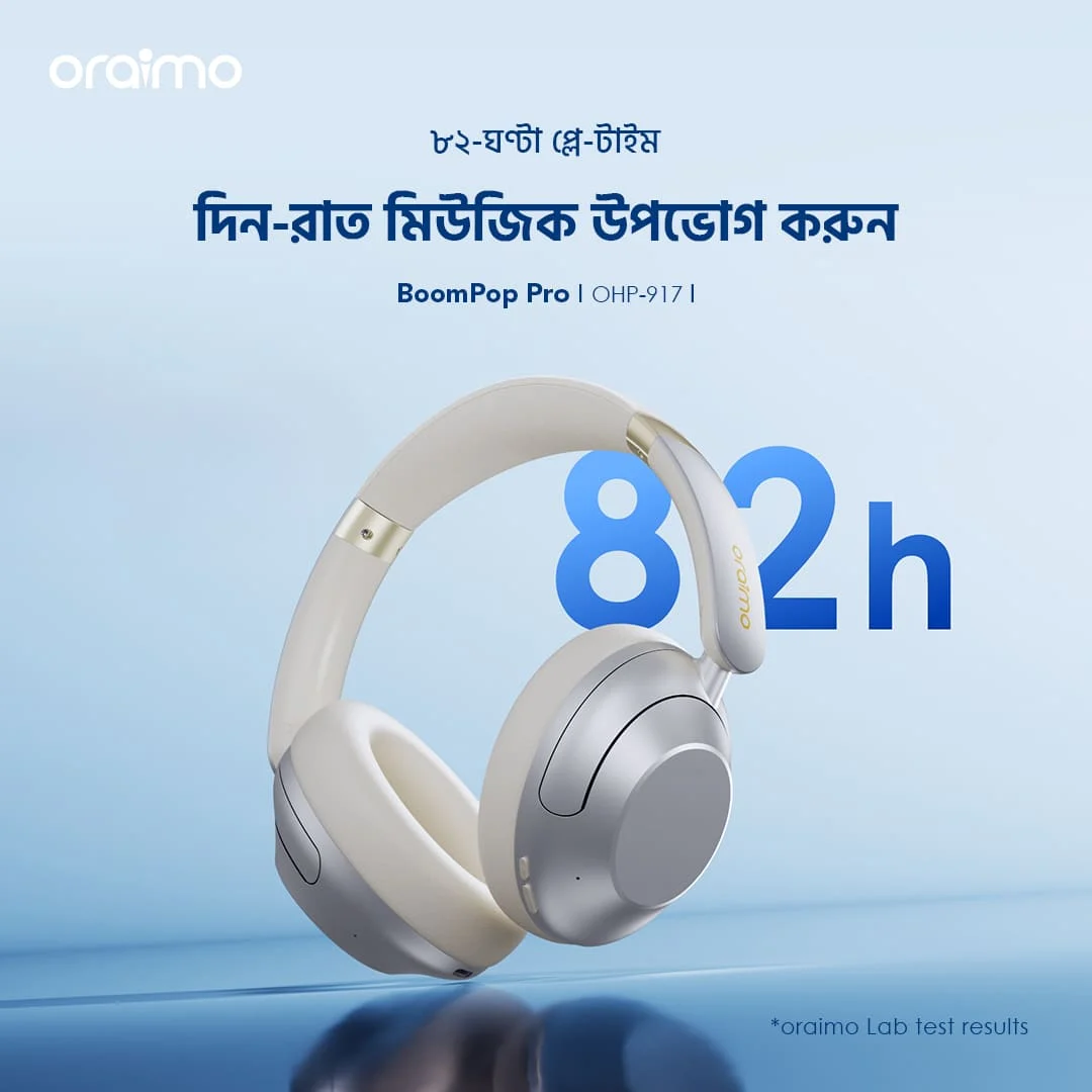 Oraimo Headphone BoomPopPro OHP-917-bd- Long Playtime Oraimo Headphone BoomPopPro OHP-917-bd- Long Playtime
