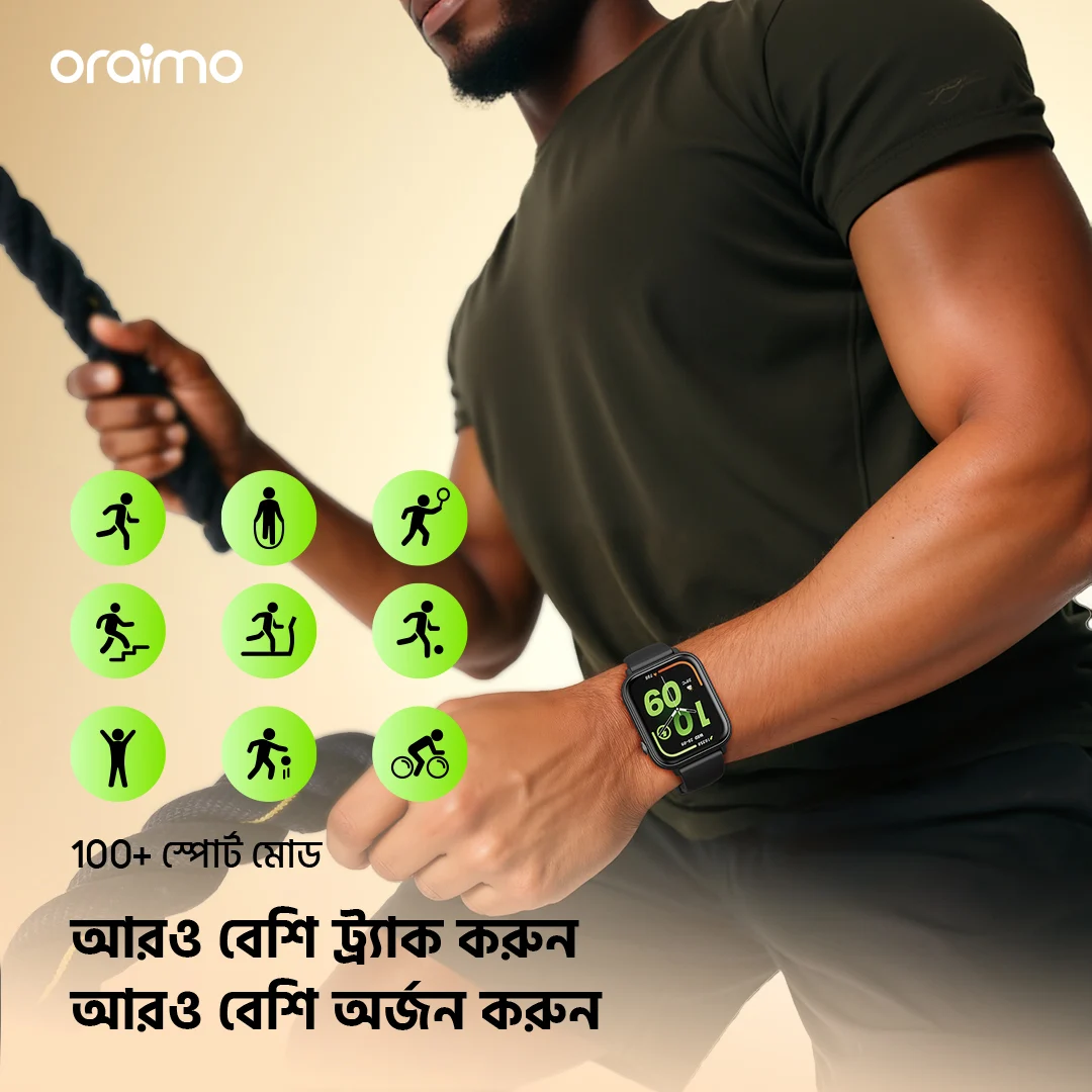 oraimo smart watch watch 6n osw 8000n sports modes 10 BD oraimo smart watch watch 6n osw 8000n sports modes 10 BD