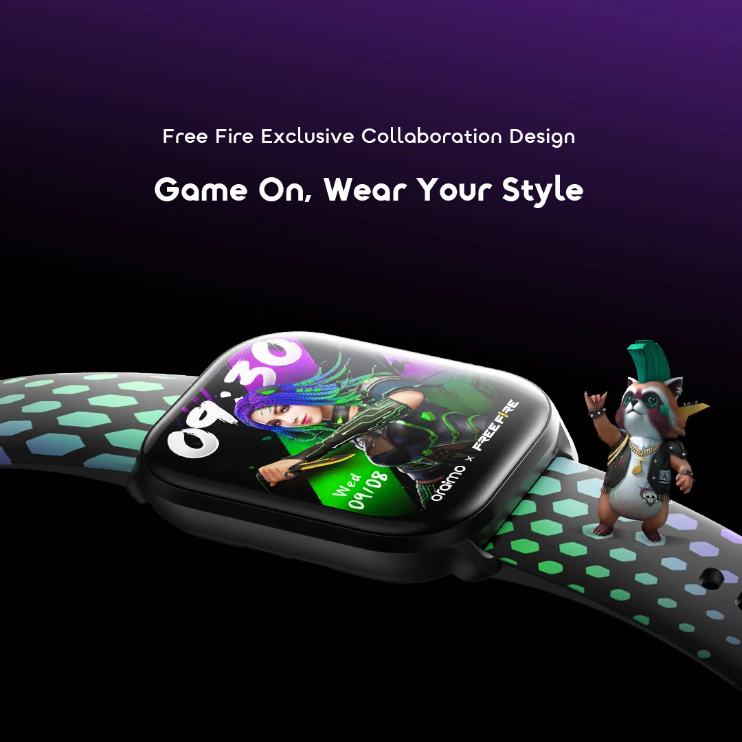 oraimo Smart Watch Watch 6 MOCO OSW-809 06 Free Fire Collaboration Design oraimo Smart Watch Watch 6 MOCO OSW-809 06 Free Fire Collaboration Design