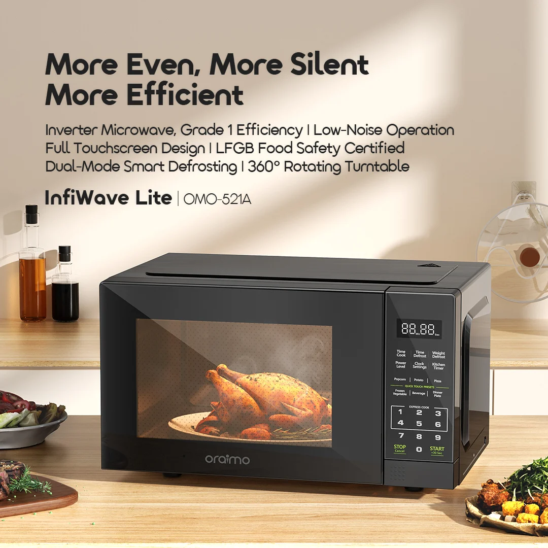 oraimo-Microwave-Oven-InfiWave-Lite-OMO-521A-1-Low-Noise OperationCook in Peace oraimo-Microwave-Oven-InfiWave-Lite-OMO-521A-1-Low-Noise OperationCook in Peace