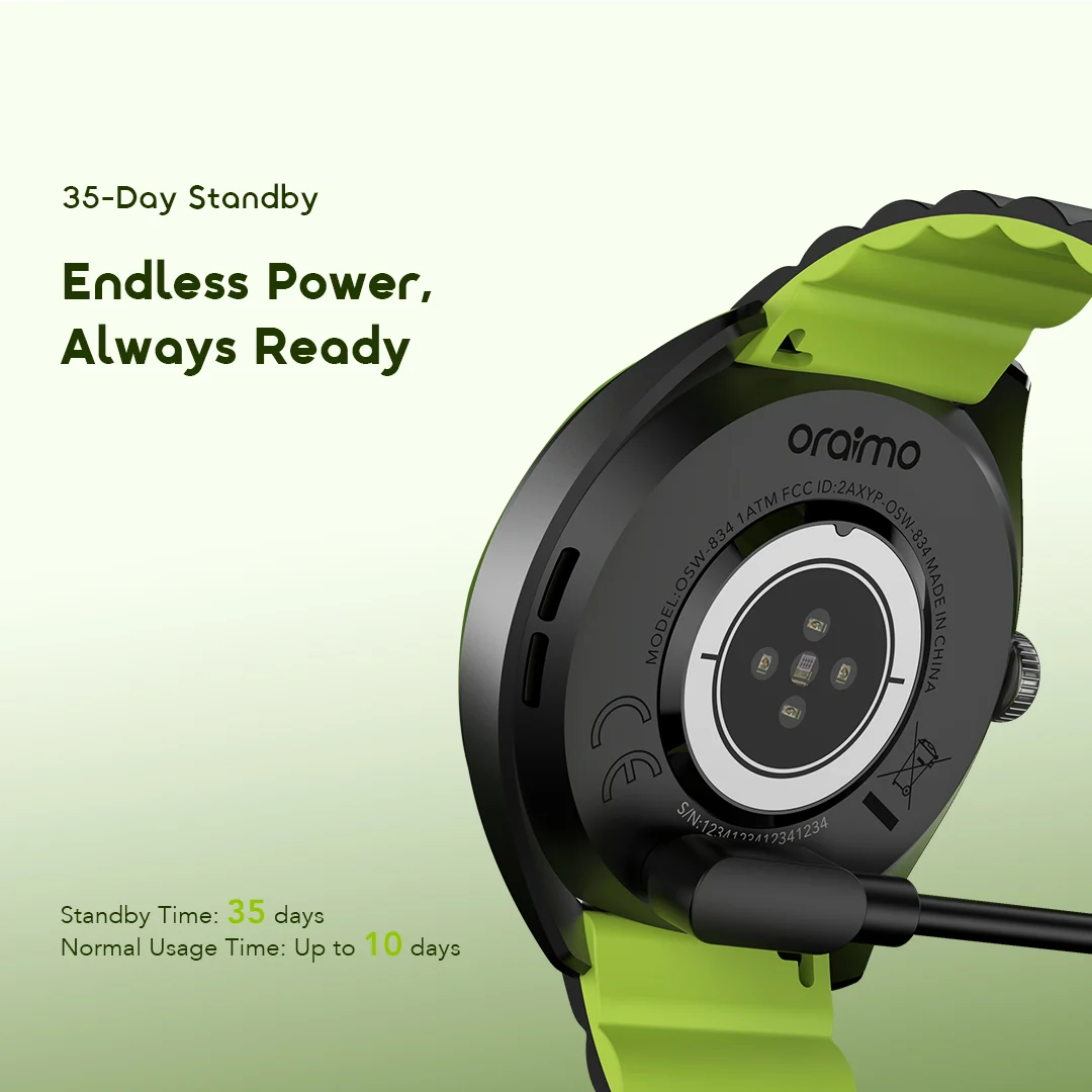 oraimo Smart Watch Watch Nova 2R OSW-834 04 35-Day Standby oraimo Smart Watch Watch Nova 2R OSW-834 04 35-Day Standby