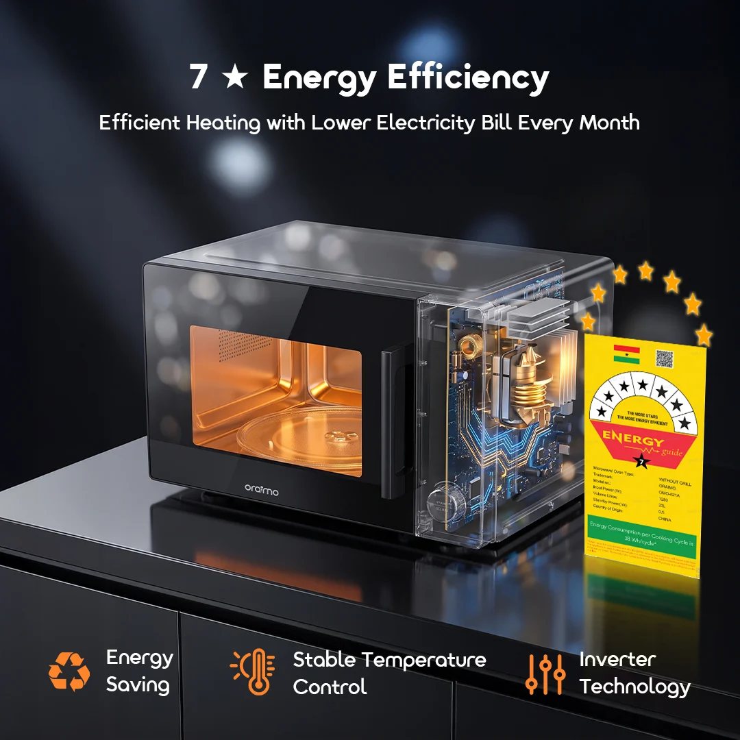 oraimo Microwave Air Fryer Oven InfiWave Nova OMO-821A 13 7 Star Energy Efficiency Inverter Technology oraimo Microwave Air Fryer Oven InfiWave Nova OMO-821A 13 7 Star Energy Efficiency Inverter Technology