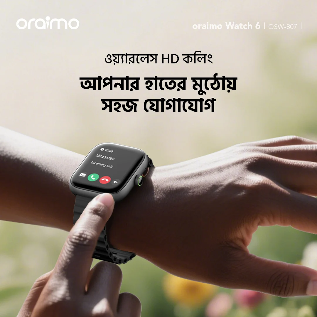 oraimo smartwatch watch 6 OSW-807 HD calling oraimo smartwatch watch 6 OSW-807 HD calling