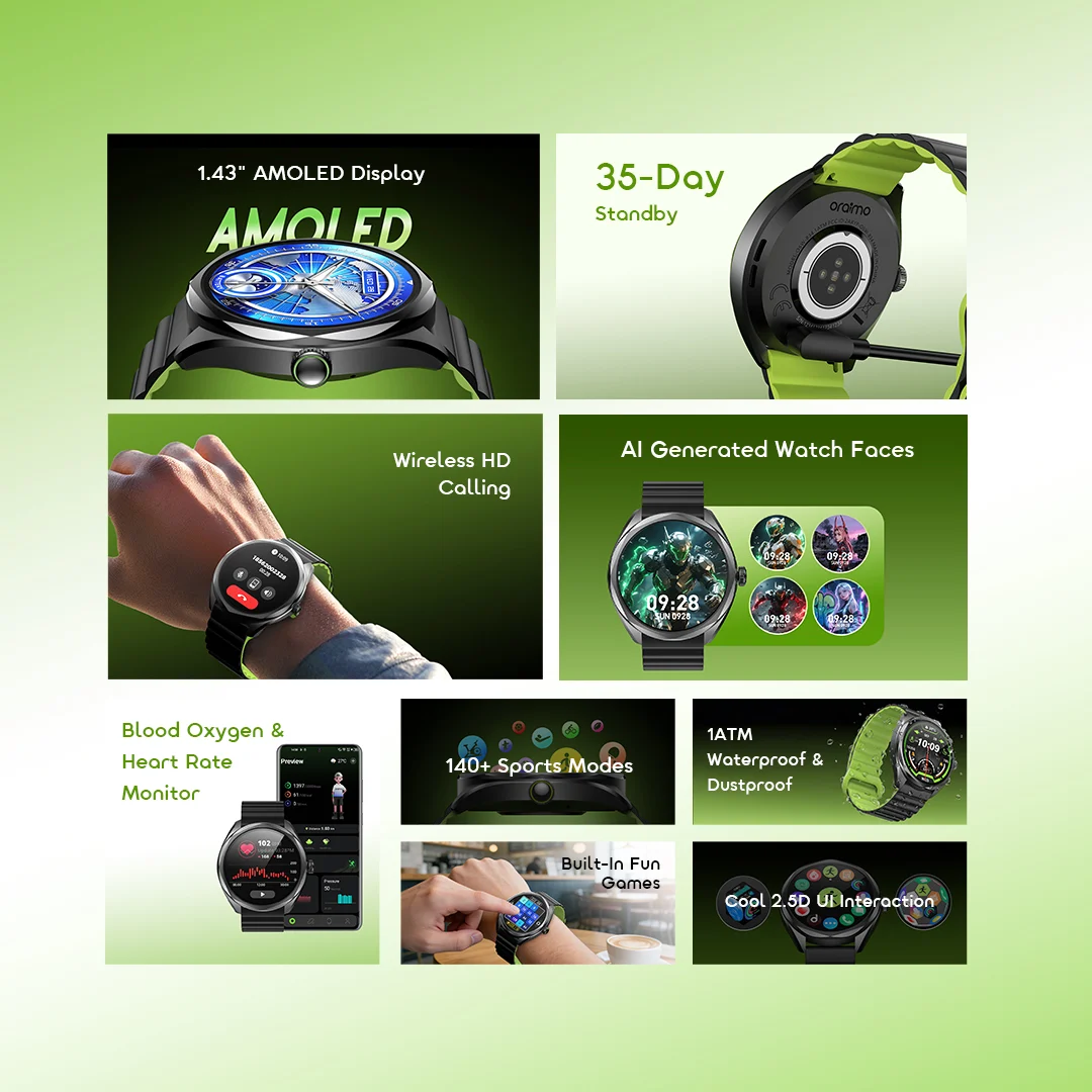 oraimo Smart Watch Watch Nova 2R OSW-834 02 features oraimo Smart Watch Watch Nova 2R OSW-834 02 features