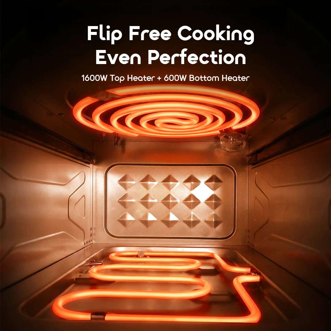 oraimo Air Fryer Intellifry OAF-502A-05 Flip Free Cooking Even Perfection 1600W Top Heater + 600W Bottom Heater oraimo Air Fryer Intellifry OAF-502A-05 Flip Free Cooking Even Perfection 1600W Top Heater + 600W Bottom Heater