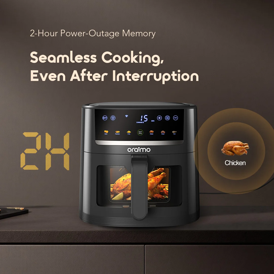 oraimo airfryer NutriFry S1 Ultra OAF-521A-6 2h memory