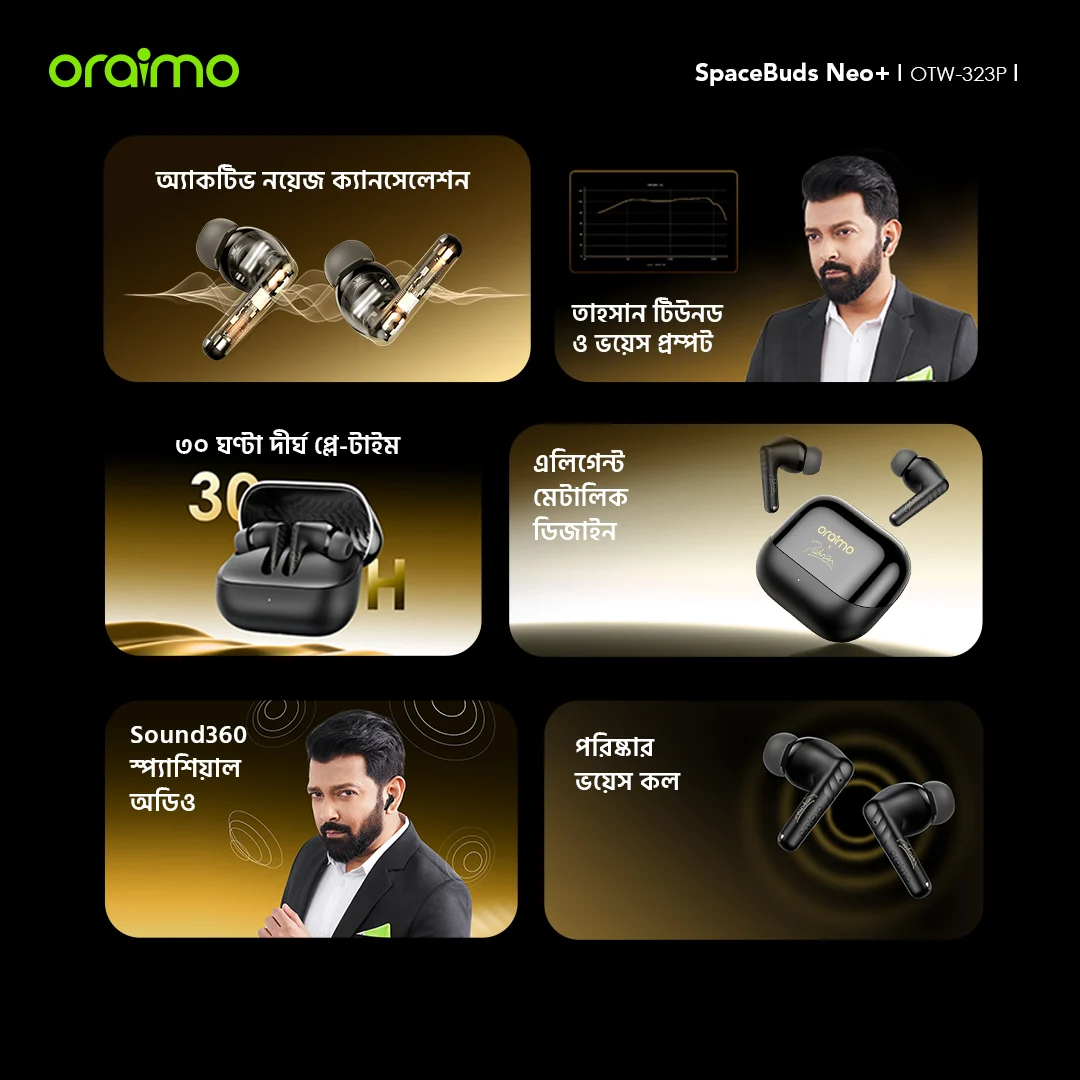 Wireless Earphones SpaceBuds Neo+ OTW-323P bd features Wireless Earphones SpaceBuds Neo+ OTW-323P bd features