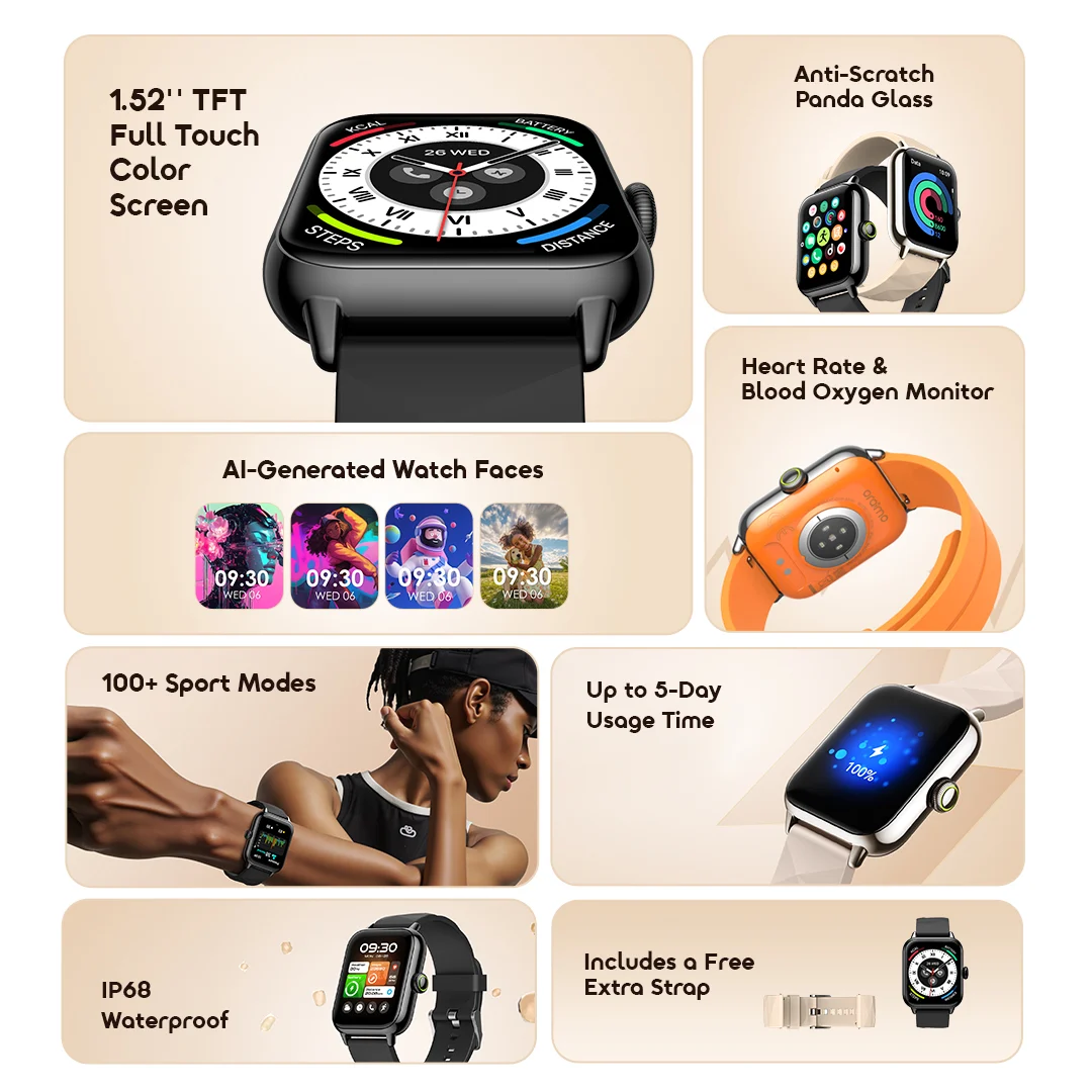 oraimo Smart Watch Watch 6 Nano OSW-807N 2 features oraimo Smart Watch Watch 6 Nano OSW-807N 2 features