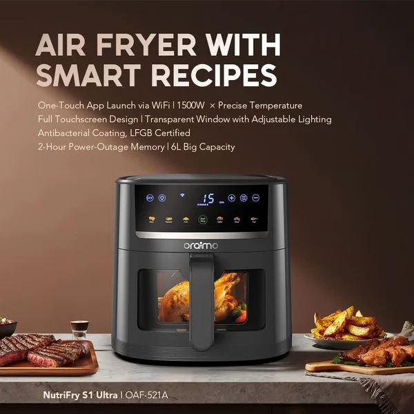 NutriFry S1 Ultra 1500W 6L Full Touchscreen Air fryer price in Bangladesh