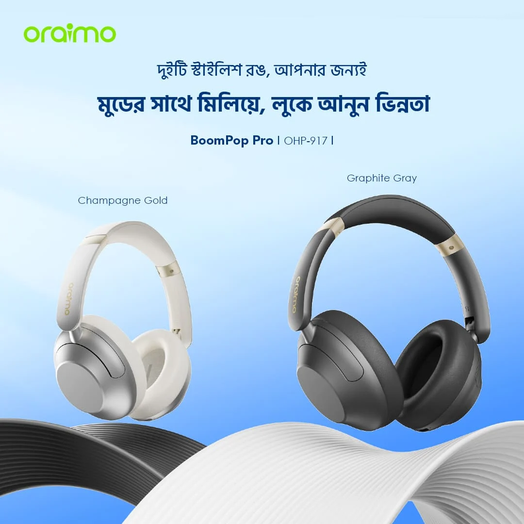 Oraimo Headphone BoomPopPro OHP-917-bd-Elegant Colors Oraimo Headphone BoomPopPro OHP-917-bd-Elegant Colors