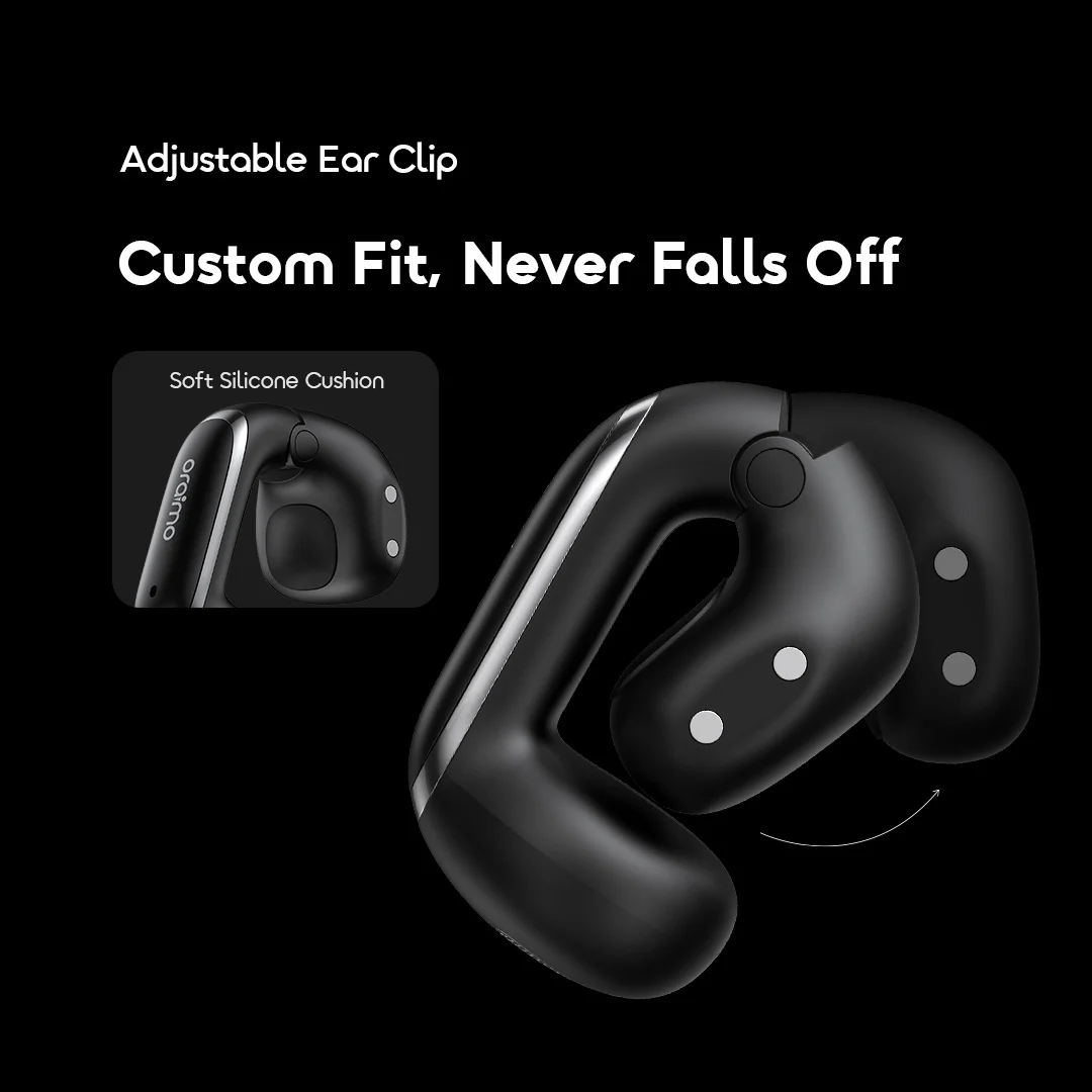 oraimo Open-Ear True Wireless Earbuds OpenSnap N2 OPN-374N 04 Adjustable Ear Clip Custom Fit Never Falls Off oraimo Open-Ear True Wireless Earbuds OpenSnap N2 OPN-374N 04 Adjustable Ear Clip Custom Fit Never Falls Off
