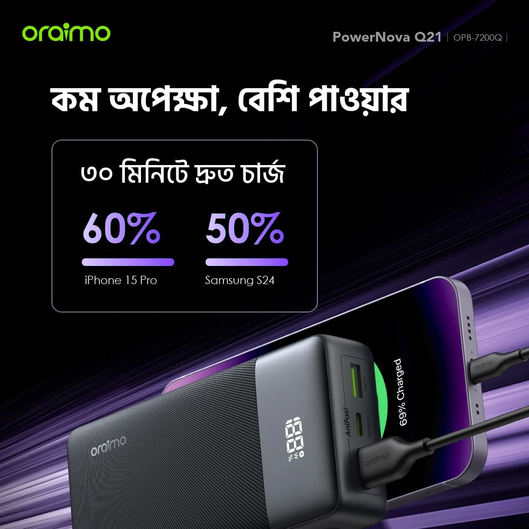 oraimo Power Bank PowerNova Q21 BD fast charge oraimo Power Bank PowerNova Q21 BD fast charge