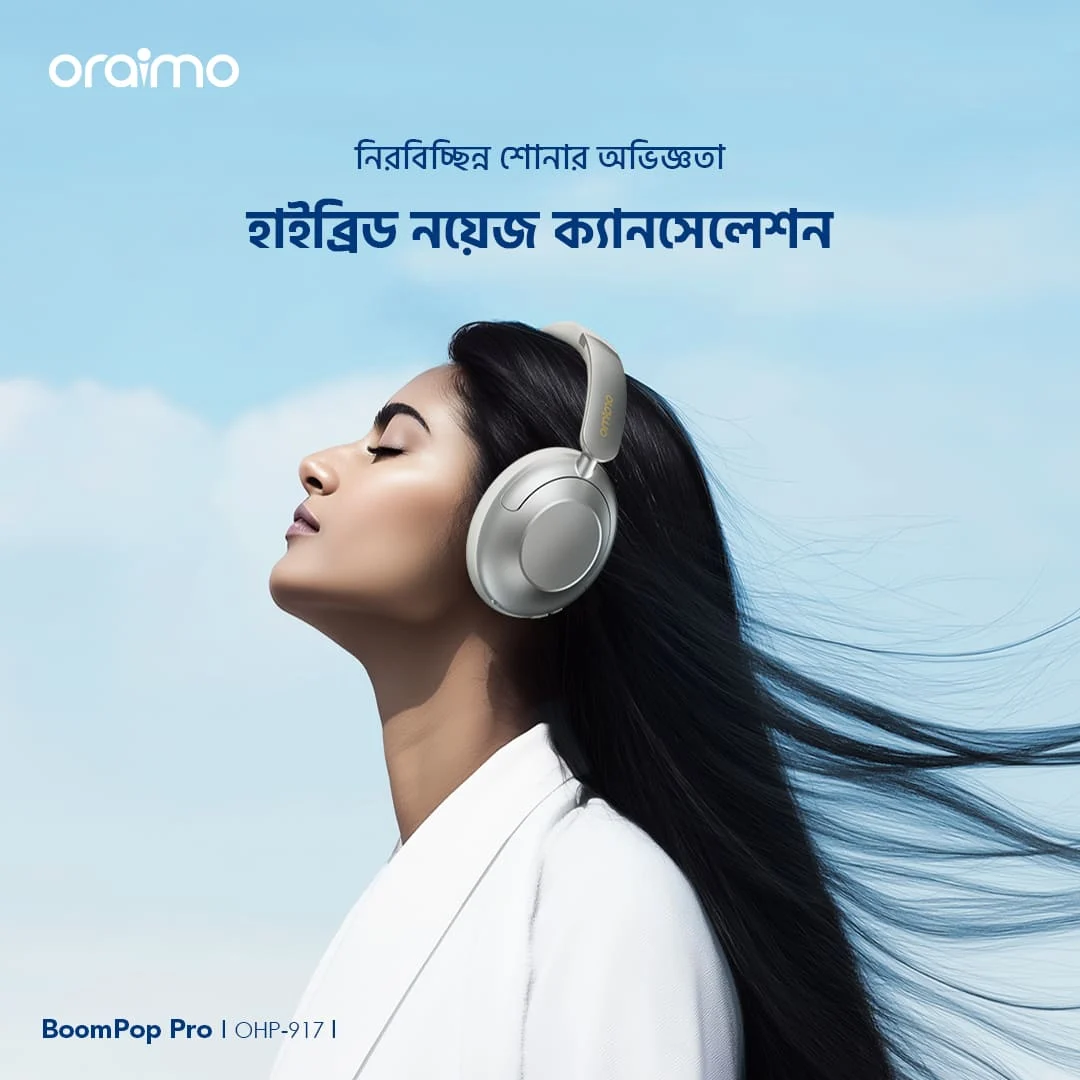 Oraimo Headphone BoomPopPro OHP-917-bd-Noise Cancellation Oraimo Headphone BoomPopPro OHP-917-bd-Noise Cancellation