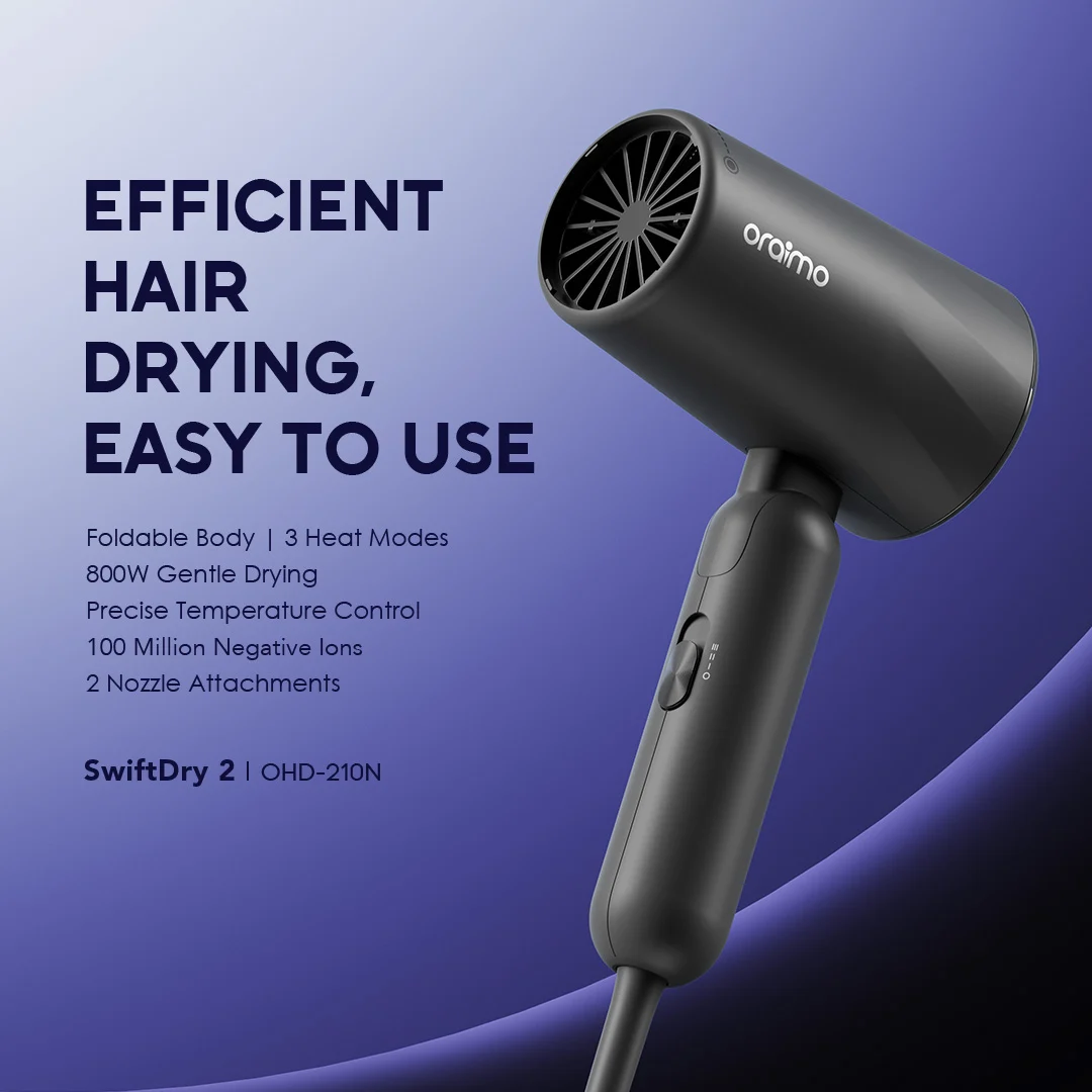 oraimo swiftdry 2 hair dryer ng OHD 210N 01 efficient hair drying easy to use oraimo swiftdry 2 hair dryer ng OHD 210N 01 efficient hair drying easy to use