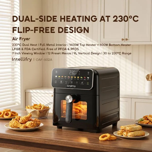 Intellifry 9L 230°C Dual Side Flip Free Air Fryer price in Bangladesh