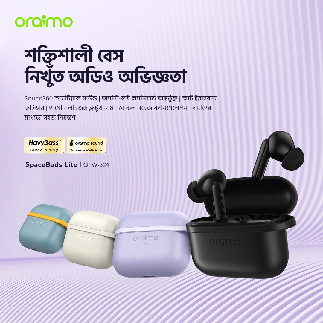 oraimo wireless earbuds SpaceBuds Lite OTW-324 bd