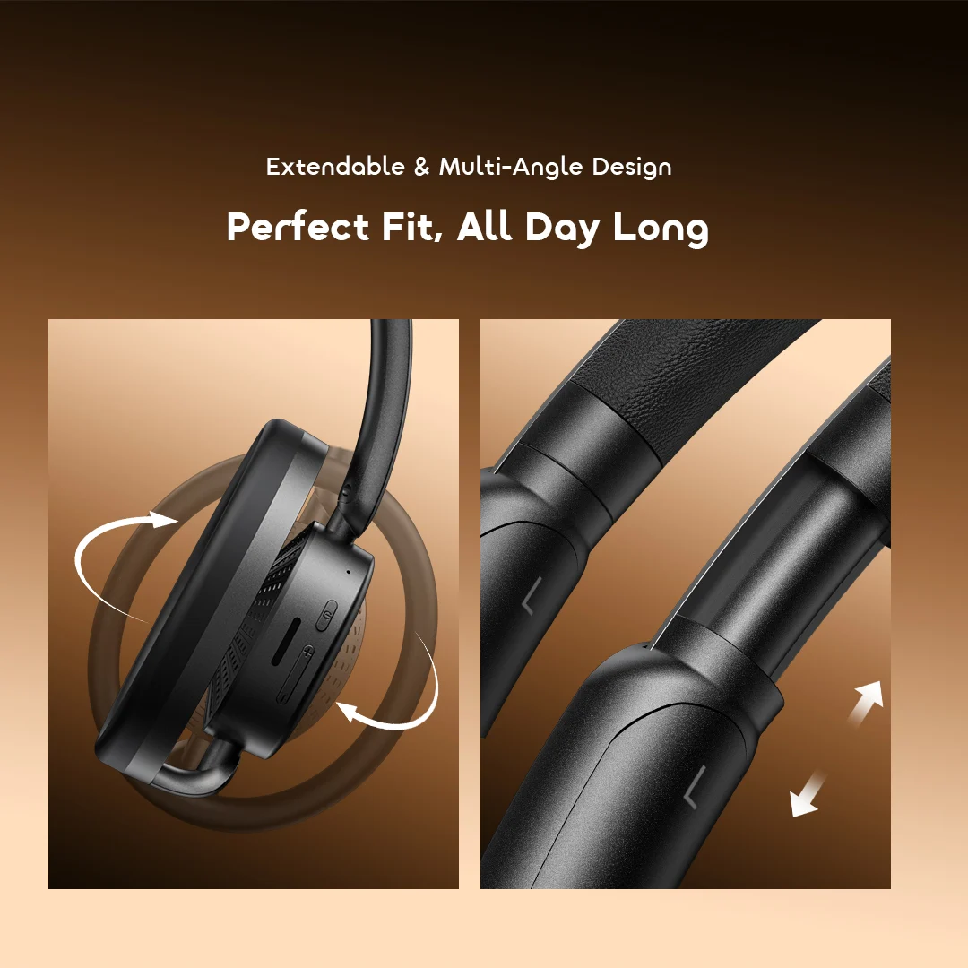 oraimo Open-Ear Wireless Headphones OpenLoop OPN-670N 10 Extendable & Multi-Angle Design Perfect Fit, All Day Long