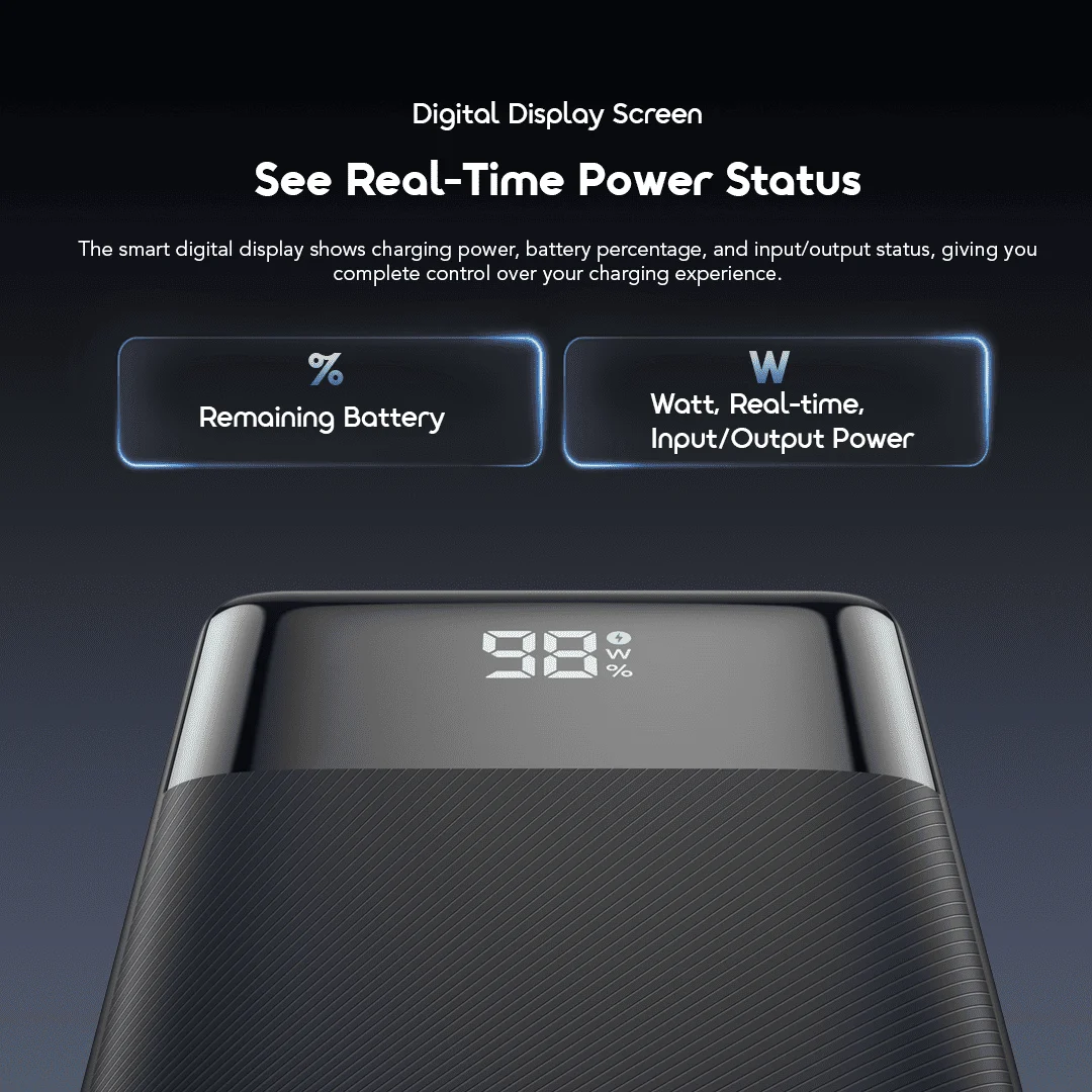 oraimo Power Bank PowerNova Q31 OPB-7300Q 05 Digital Display Screen oraimo Power Bank PowerNova Q31 OPB-7300Q 05 Digital Display Screen