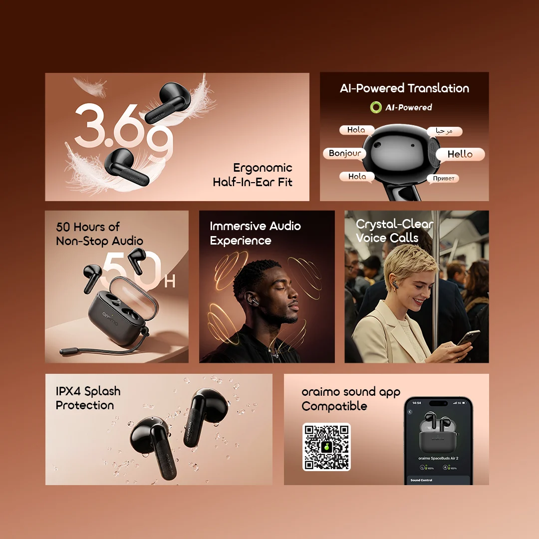 oraimo true wireless earbuds SpaceBuds Air 2 OTW-325S 02 all features oraimo true wireless earbuds SpaceBuds Air 2 OTW-325S 02 all features