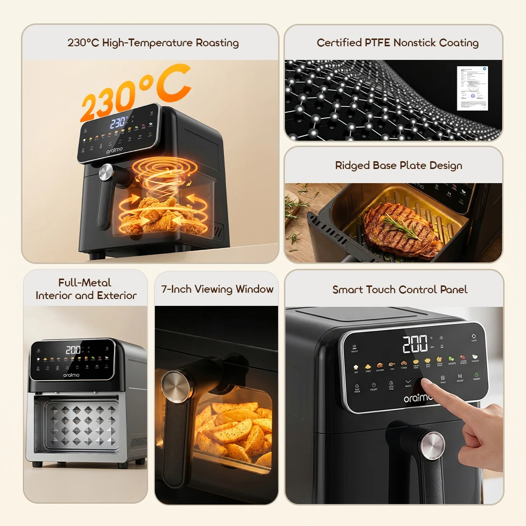oraimo Air Fryer NutriFry S1 OAF-261A-02 Feature Overview oraimo Air Fryer NutriFry S1 OAF-261A-02 Feature Overview
