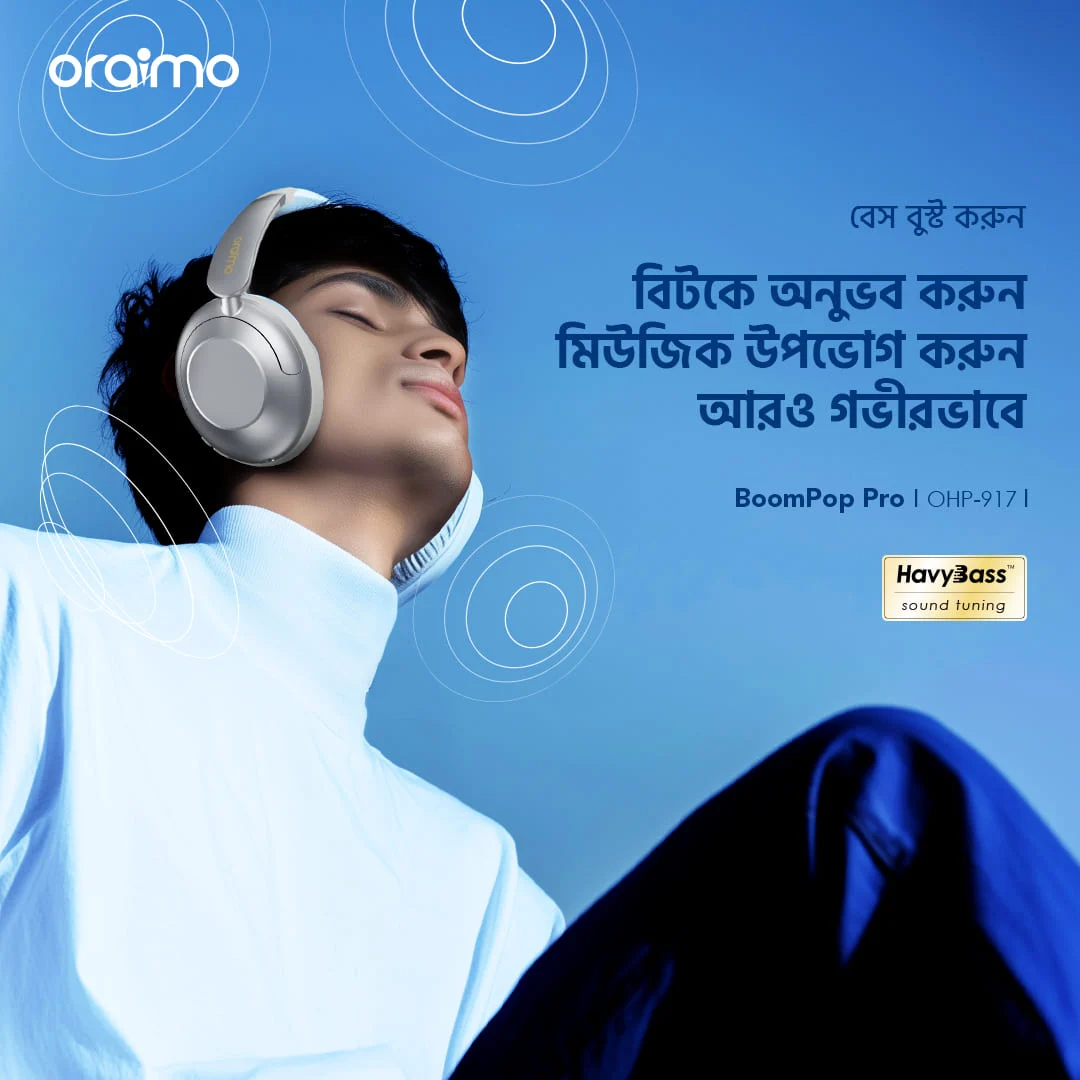 Oraimo Headphone BoomPopPro OHP-917-bd-Enhanced Bass Boost Oraimo Headphone BoomPopPro OHP-917-bd-Enhanced Bass Boost