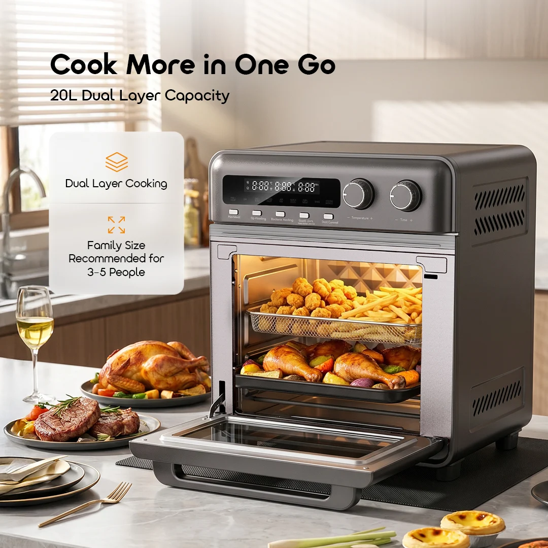 oraimo Air Oven BakeAir Pro OAO-561A 07 - 20L Dual Layer Capacity oraimo Air Oven BakeAir Pro OAO-561A 07 - 20L Dual Layer Capacity