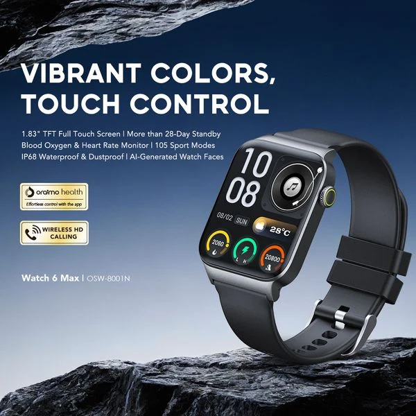 watch 6 max 1.83'' Full Touch 28-Day Smart Watch price in Bangladesh