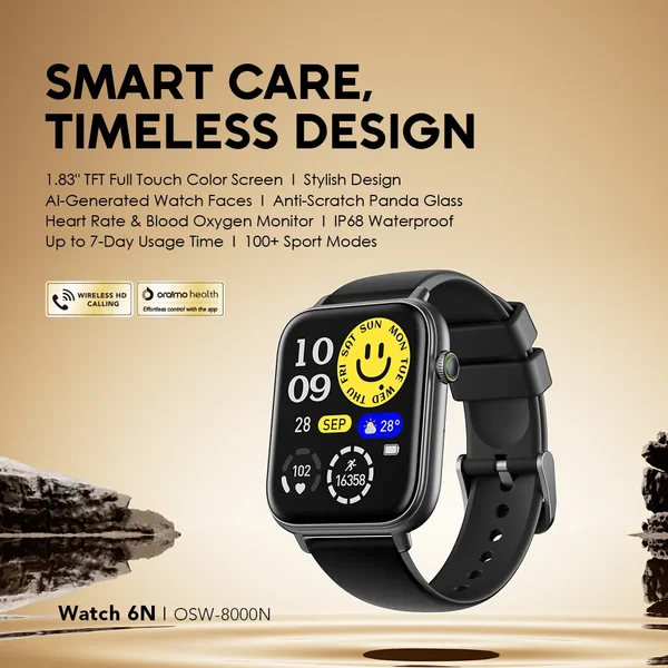 Watch 6N X Necklace Lite 1.83'' Screen Smart Watch Plus  Wireless Earphones Bundle Sale price in Bangladesh