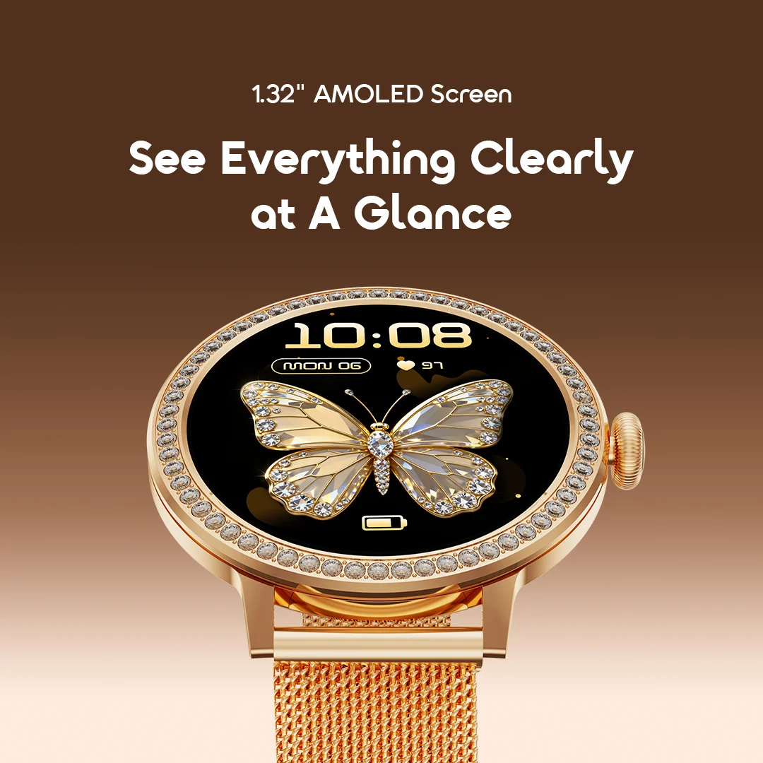 oraimo Smart Watch Watch Muse 2 OSW-833N 4 1.32" AMOLED Screen See Everything Clearly at A Glance oraimo Smart Watch Watch Muse 2 OSW-833N 4 1.32" AMOLED Screen See Everything Clearly at A Glance