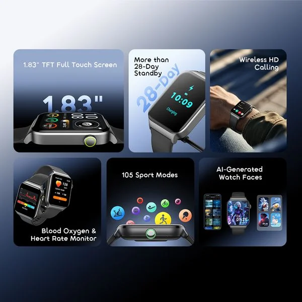 watch 6 max 1.83'' Full Touch 28-Day Smart Watch price in Bangladesh
