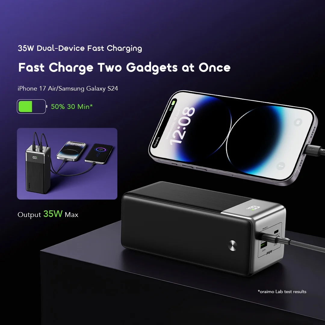oraimo Power Bank PowerJet 501 OPB-7401Q 03 Fast Charge Two Gadgets at Once oraimo Power Bank PowerJet 501 OPB-7401Q 03 Fast Charge Two Gadgets at Once