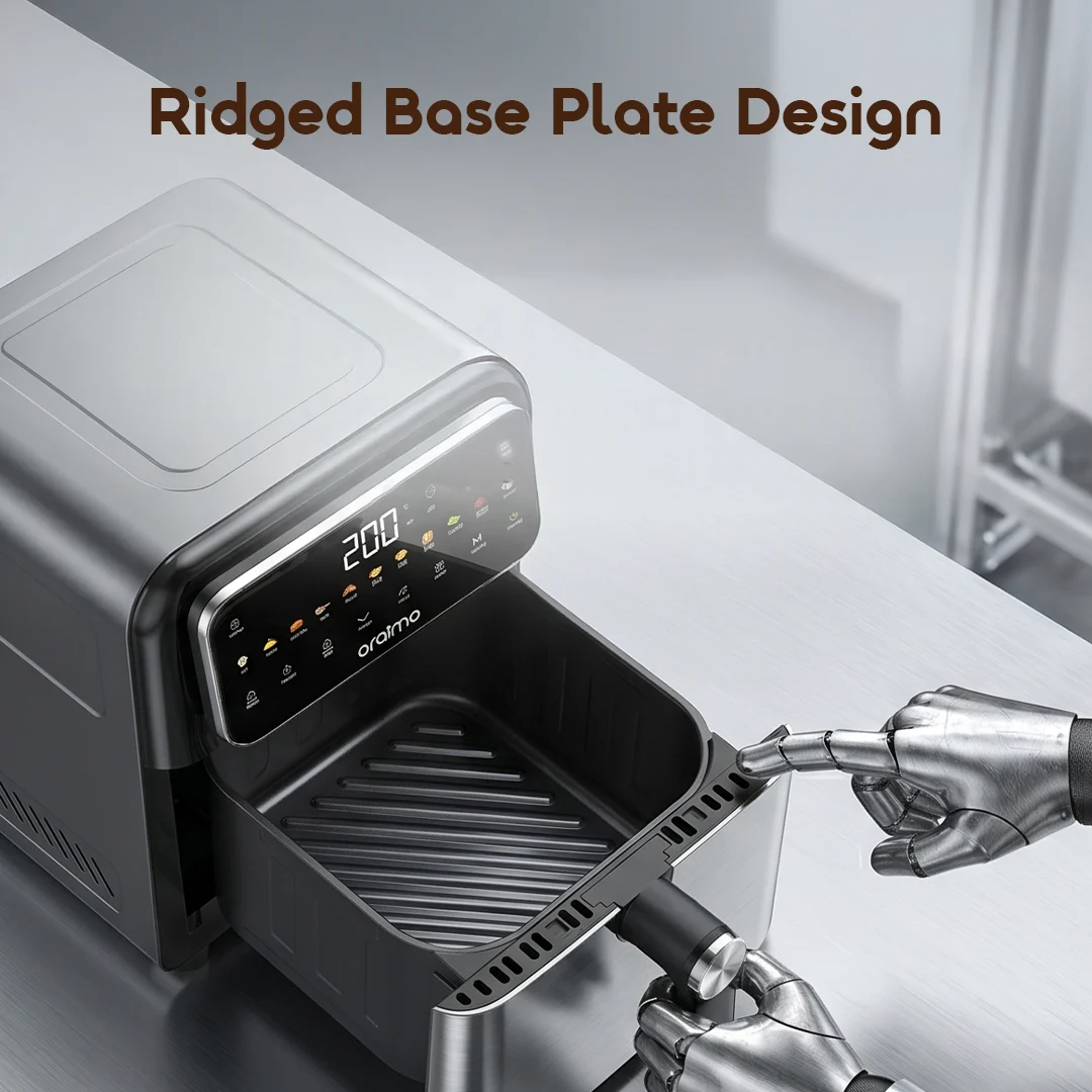 oraimo Air Fryer NutriFry S1 OAF-261A-14 Ridged Base Plate Design oraimo Air Fryer NutriFry S1 OAF-261A-14 Ridged Base Plate Design