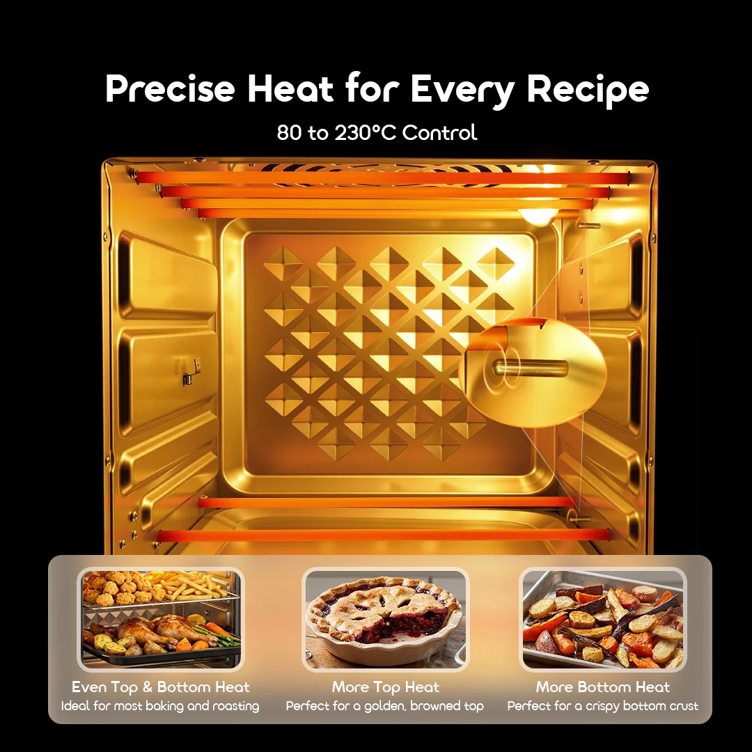 oraimo Air Oven BakeAir Pro OAO-561A 06 - 80 to 230°C Precise Control oraimo Air Oven BakeAir Pro OAO-561A 06 - 80 to 230°C Precise Control