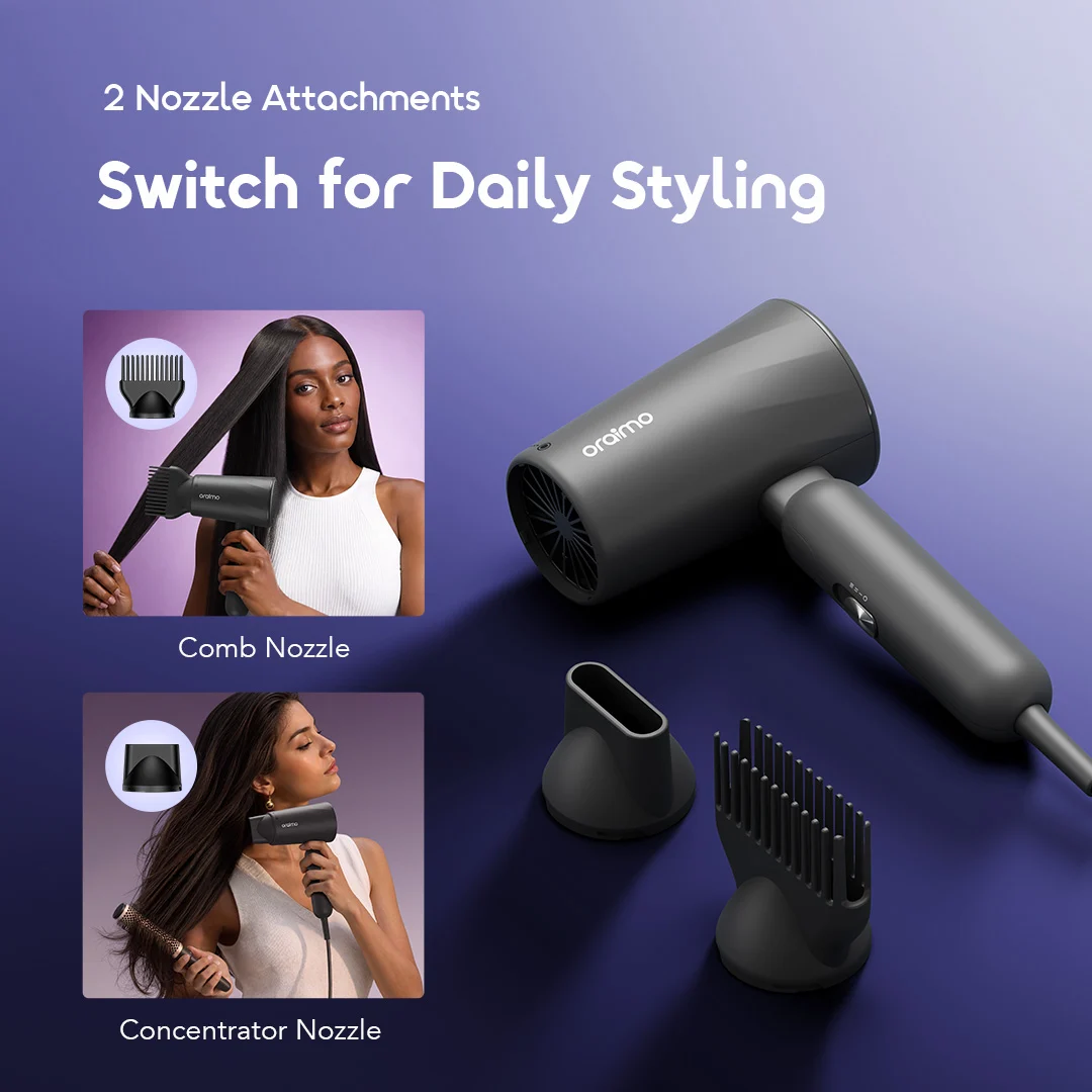 oraimo swiftdry 2 hair dryer ng OHD 210N 09 switch for daily styling oraimo swiftdry 2 hair dryer ng OHD 210N 09 switch for daily styling
