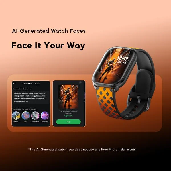 Watch 6 HAYATO X Free Fire 2.01" HD Screen Smart Watch price in Bangladesh