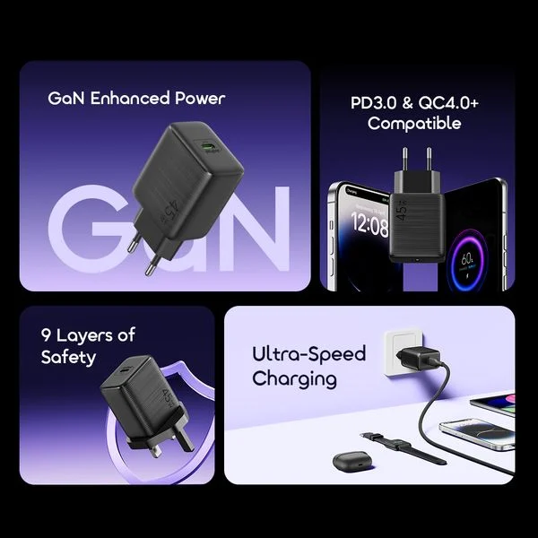PowerGaN 451 45W Gan Ultra Fast Wall Charger price in Bangladesh